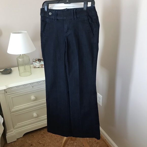 BANANA REPUBLIC TROUSER JEANS DARK WASH NWOT - Picture 1 of 5